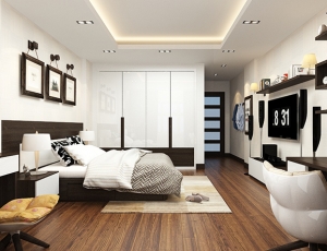 Thiết kế nội thất phòng ngủ master nhà anh Minh – Văn Phú