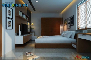 Thiết kế nội thất phòng ngủ master nhà chị Hạnh Q.Thanh Xuân