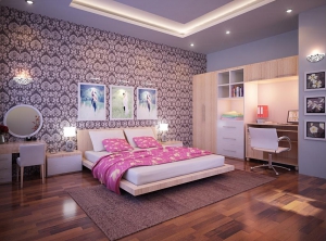 Thiết kế nội thất phòng ngủ master nhà chị Minh - Mai Động