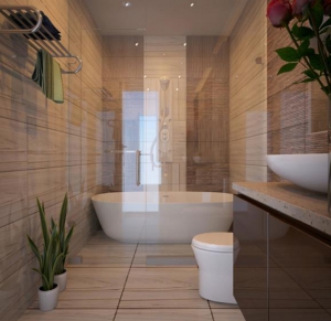 Phòng tắm hiện đại do AHDesign – Bếp Xinh thiết kế và thi công