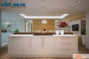 Thiết kế nội thất phòng ăn tủ bếp nhà chị Huế - Vĩnh Yên