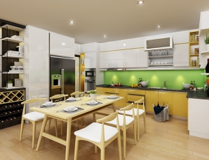 Thiết kế nội thất phòng bếp hiện đại nhà anh Hoàng – Park Hill
