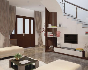 Thiết kế nội thất phòng khách hiện đại nhà anh Hùng - Hạ Long