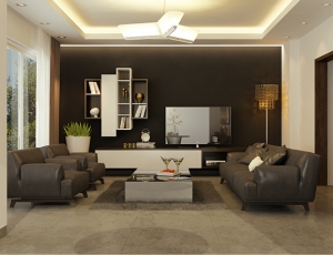 Thiết kế nội thất phòng khách nhà anh Nam – Hải Dương (PA2)