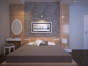 Thiết kế nội thất phòng ngủ hiện đại nhà anh Huy