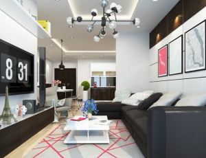 Thiết kế phòng khách chung cư đẹp nhà chị Thảo – Timescity