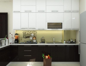 Thiết kế tủ bếp hiện đại nhà anh Tân – Nhân Chính
