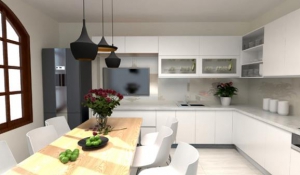 Thiết kế tủ bếp laminate nhà chị Hà – Hải Phòng
